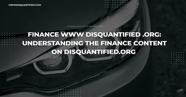 finance www disquantified .org