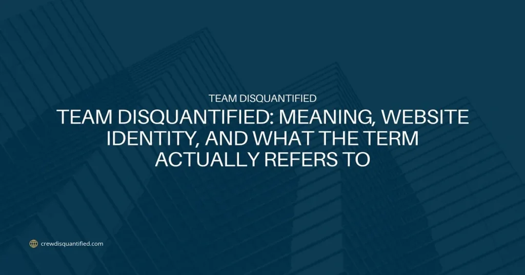 team disquantified